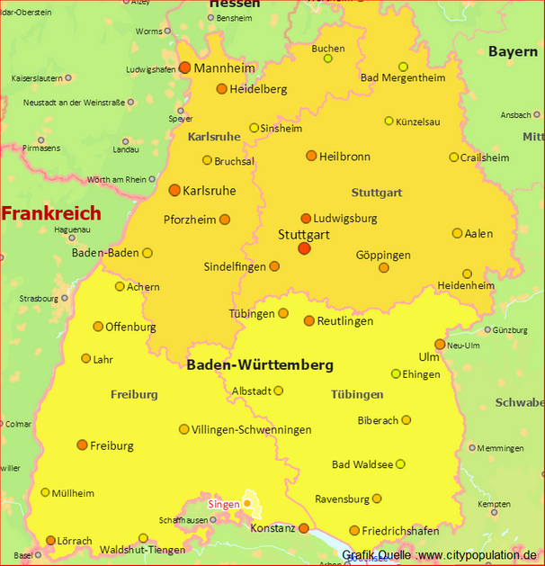 Baden-Württemberg - Städte die zuerst belegt werden!
